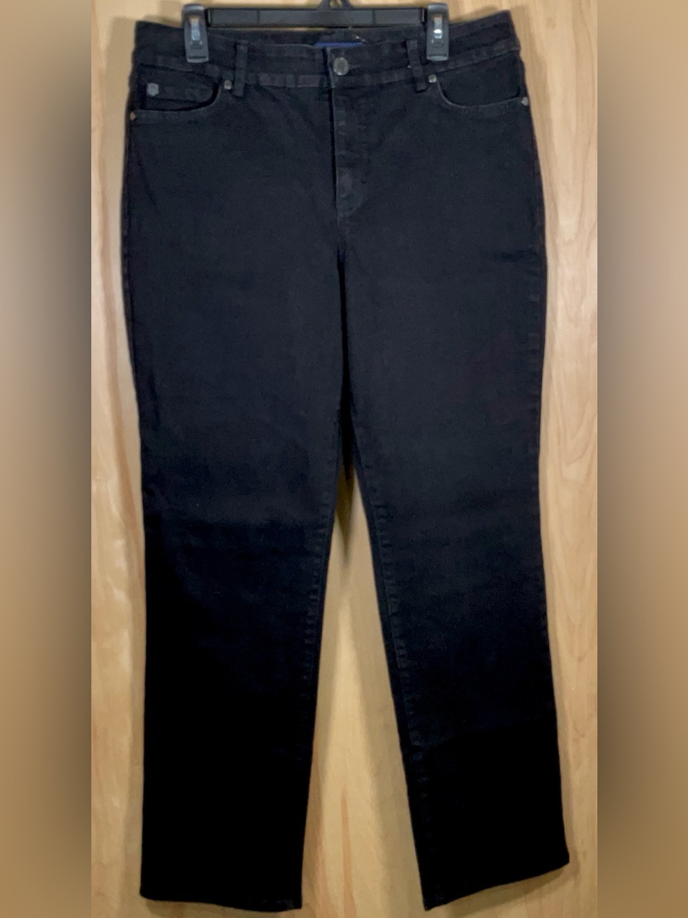 Bandolino Mandie Straight Leg Black Denim Jeans - EUC
